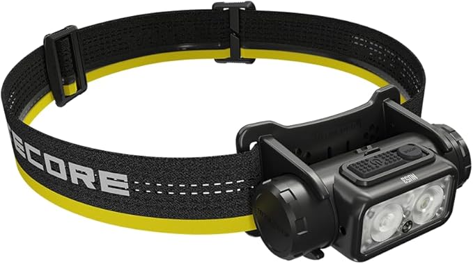 Nitecore NU53 1800 Lumen Headlamp, USB-C Rechargeable, Long Runtime, Industrial Work and Outdoor Headlamp with White & Red Auxiliary Lights