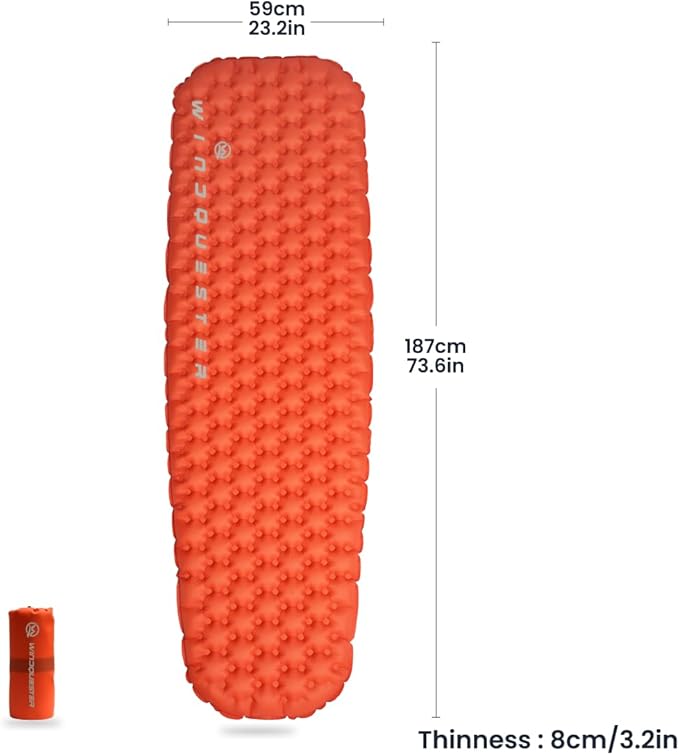 Elevate X Inflatable Sleeping Pad – 4-Season Lightweight Camping Mattress, ASTM R-Value 7.5, Durable Waterproof Nylon, Compact Backpacking Sleeping Mat for Winter Trekking & Extreme Cold