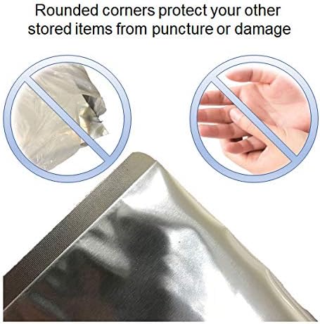 PackFreshUSA: MRE Mylar Bags (9.5" x 6.5" x 4.5") Full-Portion - Stand-Up Pouch - 200cc Oxygen Absorbers- Long-Term Food Storage - 7.5 Mil Thick - Resealable - Heat Sealable - Food Grade (100)