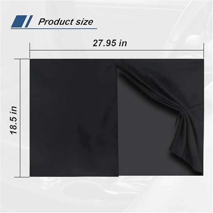 ZIMISI Car Window Shades, Magnetic Double Layer Window Screen for Baby Protection, UV Protection Privacy Blackout/Half Shade Car Window Covers, Auto Sun Shade Curtains Accessories (Black)