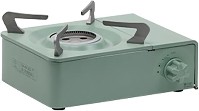 Portable Camping Stove, 2100W Picnic Mini Stove, Outdoor Camping Gas Stove, Fishing Stove with Carry Case, for RV, Camping and Hiking, Emergency Cooking Stove,Green