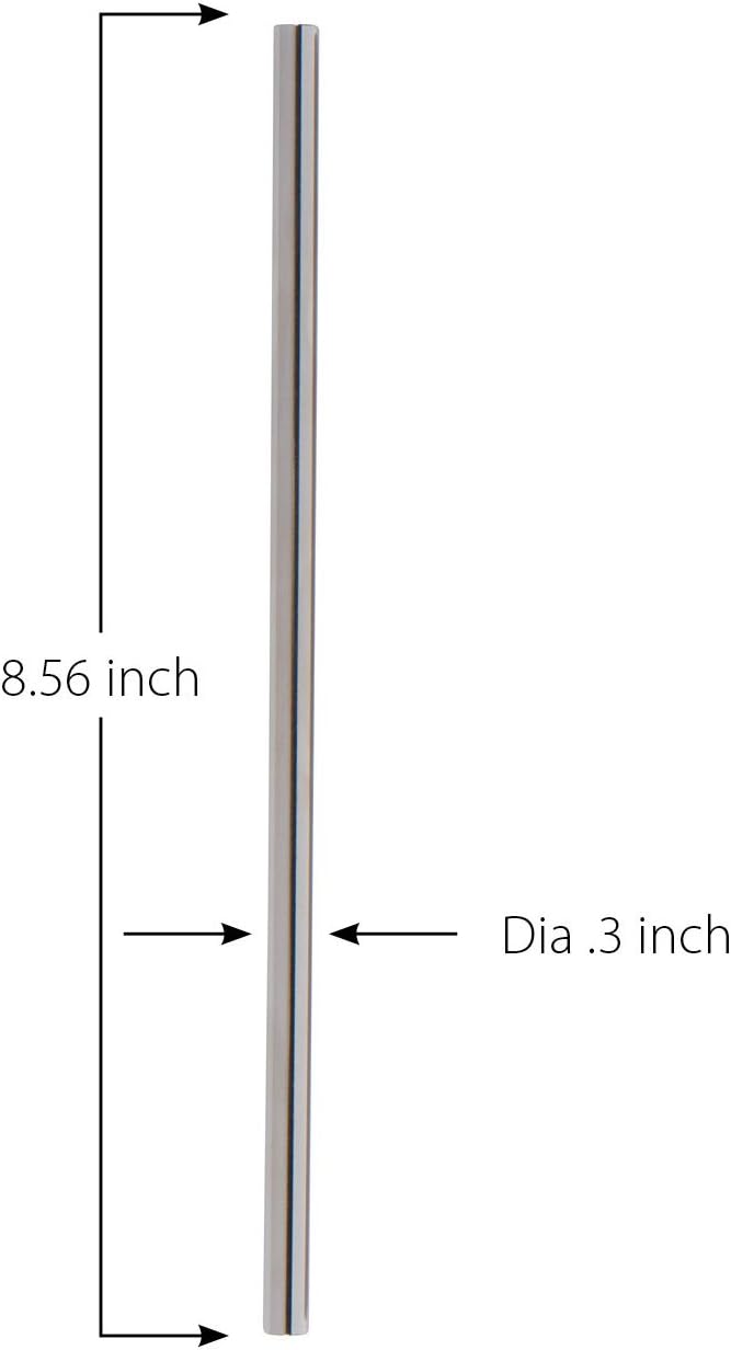 Healthy Human Set of 3 BPA Free Reusable Metal Drinking Stainless Steel Straws -Ideal for 20oz Tumblers