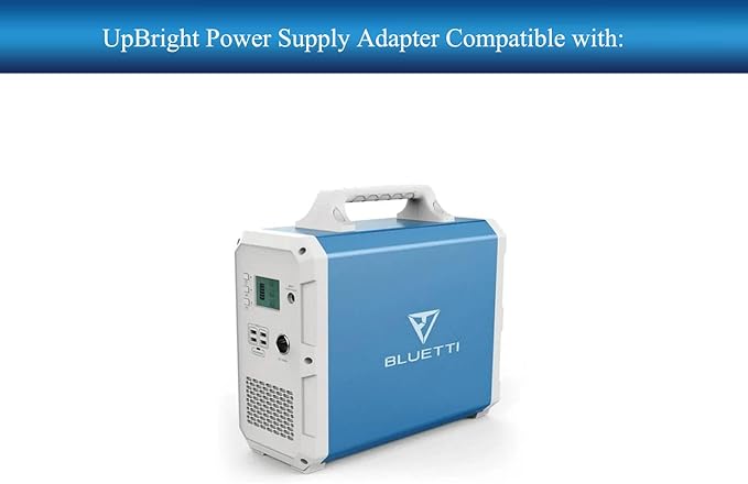 UpBright New AC/DC Adapter Compatible with Maxoak Bluetti EB240 Portable Power Station 1000W 2400Wh Lithium Battery Solar Generator DC 16-60V 10A Power Supply Cord Cable Battery Charger Mains PSU