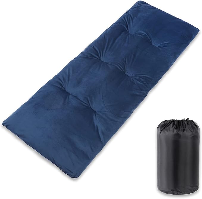 Gehannah Thick Camping Sleeping Pad, Soft Comfortable Microfiber Camping Cot Pads for Adults, Lightweight Foldable Sleeping mats for Traveling Hiking Backpacking Traveling