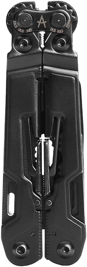 SOG PowerPint Mini Compact Stainless Steel Multi-Tool, 18 Lightweight Specialty Tools & SOG Multitool Pliers Pocket Knife, Black
