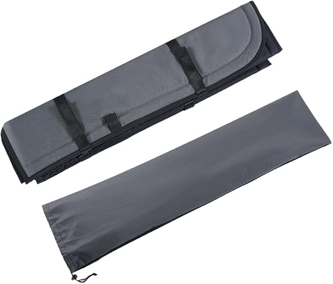 Magnetic Insulated Rear Door Window Covers (Pair) for 2015-2026 Ford Transit Medium and High Roof Vans with NO Plastic Trim, Blackout Privacy Sun Shades for Stealth Camping – Dark Gray