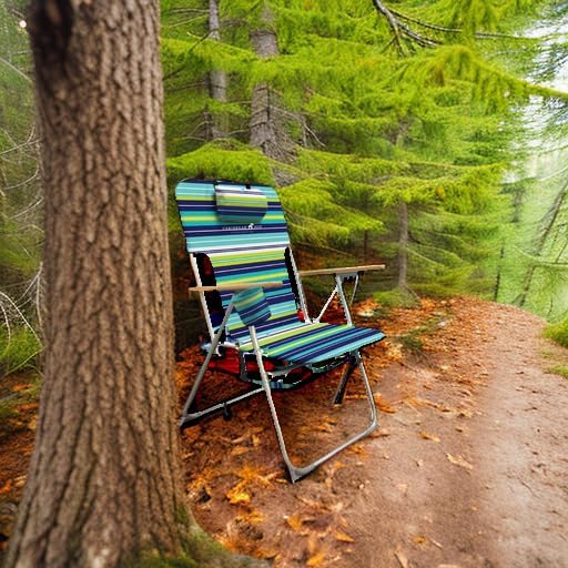 CARIBBEAN JOE Folding Beach Chair, 4 Position Portable Backpack Foldable Camping Chair with Headrest, Cup Holder, and Wooden Armrests
