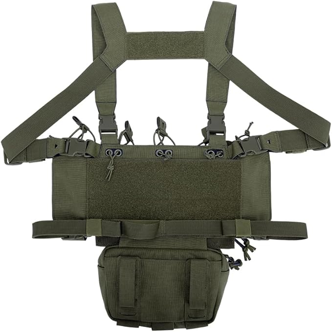Tactical Chest Mini Rig 1000D Quick Release Multifunctional Tactical Vest Outdoor with Multi-Pockets