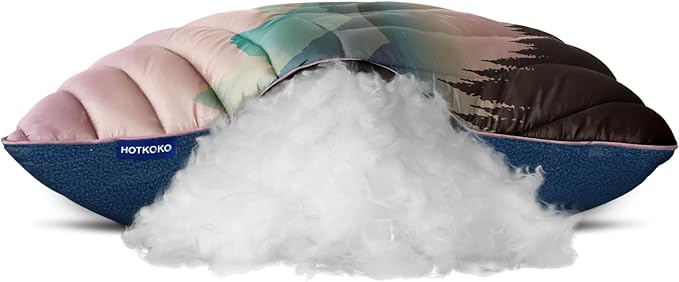Camping Pillow,Supportive Compressible Travel Pillow Large Size Lightweight Camp Pillow with Storage Bag for Camping,Hiking,Backpacking,Airplane