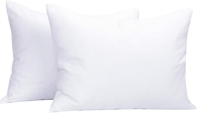 NTBAY Zippered Toddler Pillowcases Set of 2, 100% Brushed Microfiber 13x18 Pillowcases, Super Soft and Cozy Travel Kids Nursery Pillow Cases, 13x18 Inches, White