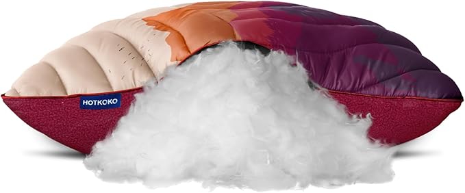 Camping Pillow,Supportive Compressible Travel Pillow Middle Size Lightweight Camp Pillow with Storage Bag for Camping,Hiking,Backpacking,Airplane