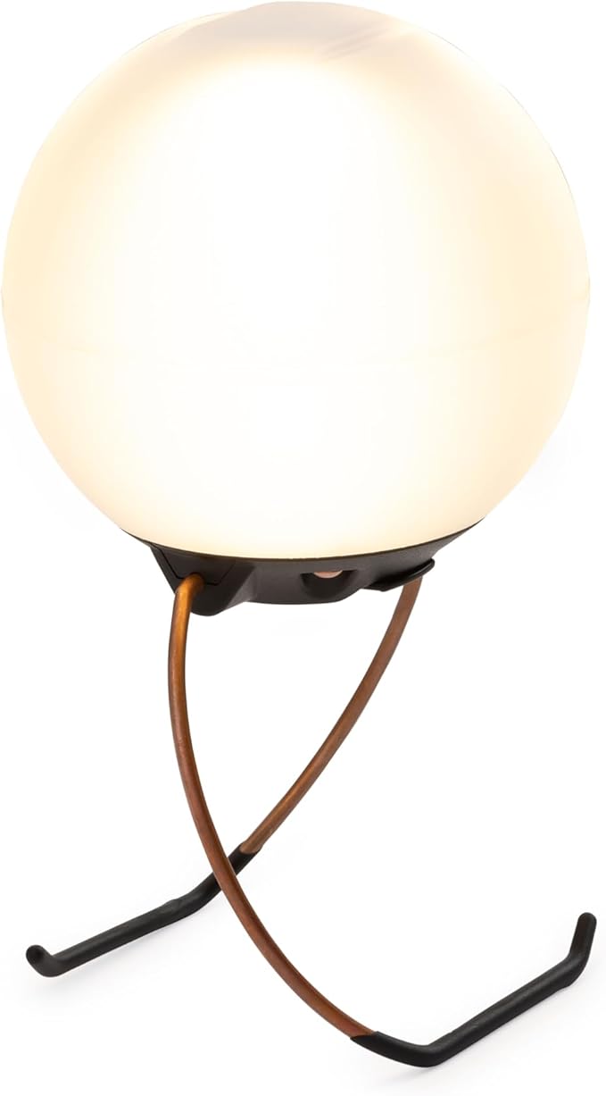 Barebones Multi-Colored Globe Light - Rechargeable LED Lantern with 9 Light Settings, USB-C Charging, Compact and Portable for Camping, Backyard, and Outdoor Fun