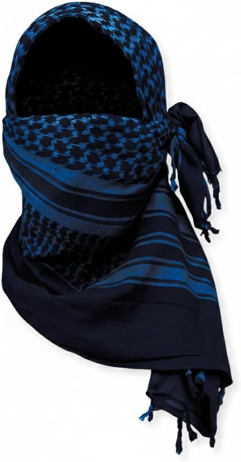 M MCGUIRE GEAR Shemagh Tactical Scarf, Middle Eastern Desert Hood, Bandana, Keffiyeh, Military Style, 100% Cotton, 42" x 42"