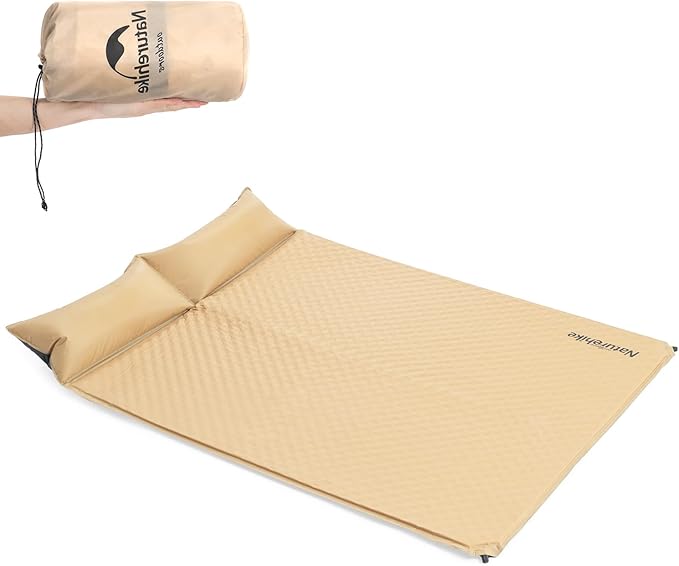 Naturehike Camping Sleeping Pad with Quick-Inflating, Ultralight Memory Foam Sleeping Mat for Camping Backpacking Hiking Traveling Tent, Yellow
