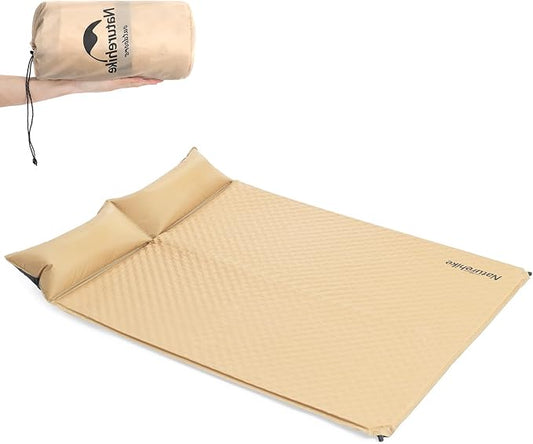 Naturehike Camping Sleeping Pad with Quick-Inflating, Ultralight Memory Foam Sleeping Mat for Camping Backpacking Hiking Traveling Tent, Yellow