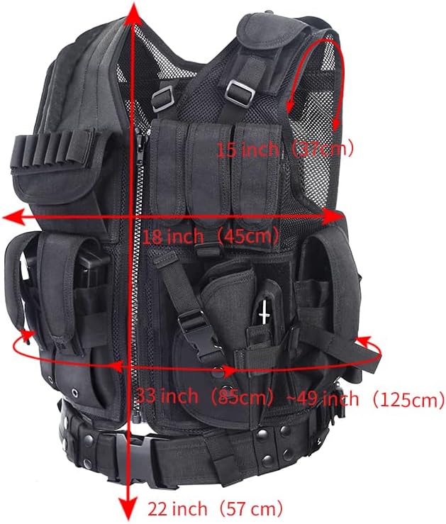 vAv YAKEDA Tactical Vest Outdoor Ultra-Light Breathable Training Airsoft Vest Adjustable for Adults