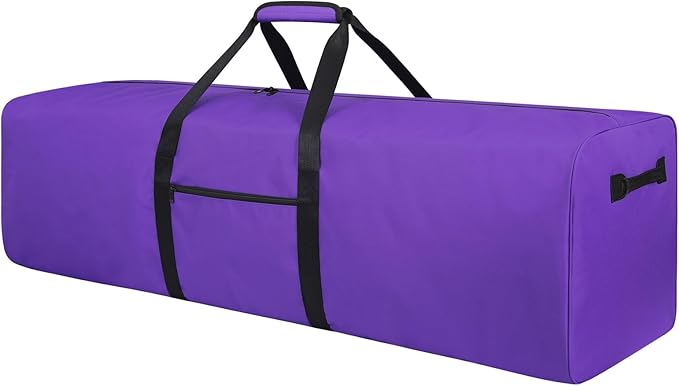 Urbanstand 52 Inch Extra Large Duffle Bag for Travel, Sports Gear Storage Bag with 2-way Lockable Zippers, Long Duffel Bag for Tent Camping tripod (Purple)