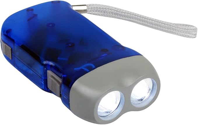 Evelots Hand Crank Emergency Flashlights -4 Pack- Camping, Home, Car - Double LED Bright Lights - Great for Hiking, Outdoor Sports, Power Outage Easy to Use
