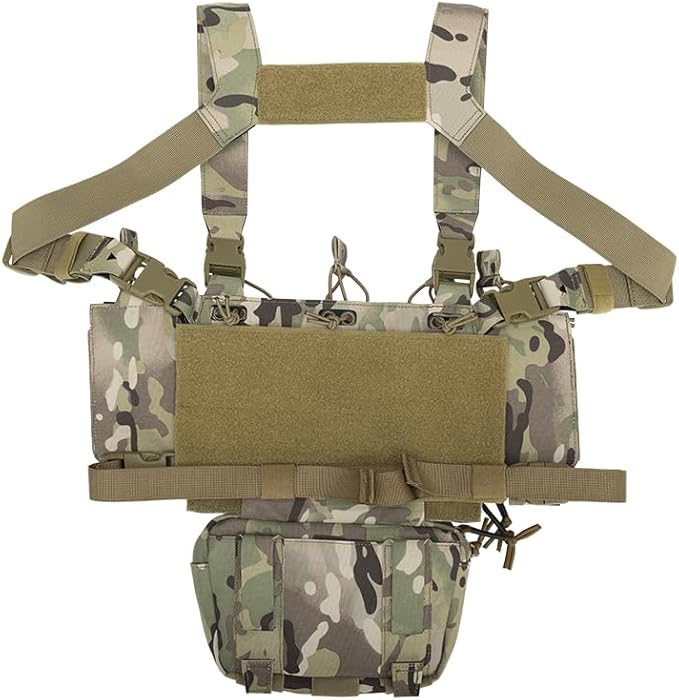 Tactical Chest Mini Rig 1000D Quick Release Multifunctional Tactical Vest Outdoor with Multi-Pockets