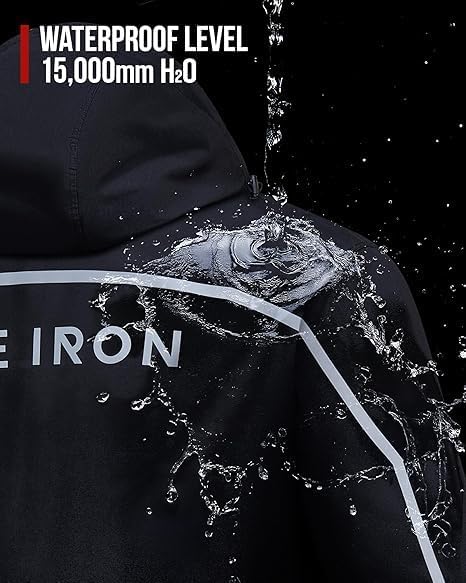 RIDEIRON Rain Suit, Motorcycle Rain Gear for Men & Women Waterproof Jacket and Pants Breathable Reflective Raincoat for Fishing, Golf, Hunting, Camping XXXL
