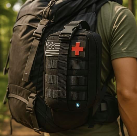 Trauma Survival Kit V2 | Compact Waterproof Emergency Kit with 82 Pieces | Military-Grade Survival Gear for First Aid, Outdoor Adventures, and Emergency Preparedness