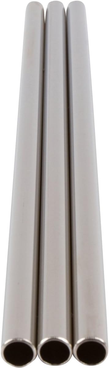 Healthy Human Set of 3 BPA Free Reusable Metal Drinking Stainless Steel Straws -Ideal for 20oz Tumblers