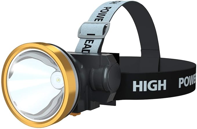ODEAR Rechargeable Headlamp, Super Bright LED Head Lamp Flashlight Waterproof Headlight with Built in Battery for Outdoor Camping Fishing Hiking Running Right Ride
