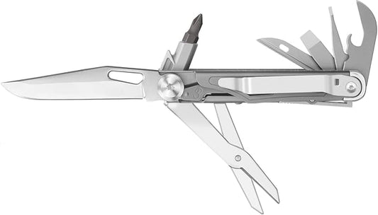 ROCKTOL Multitool Pocket Knife,12-in-1 Multitool Knife,Titanium-Plated Handle,Pocket Clip,Large Scissors,Stainless Steel for Camping, Hiking, Survival, multitool for Men