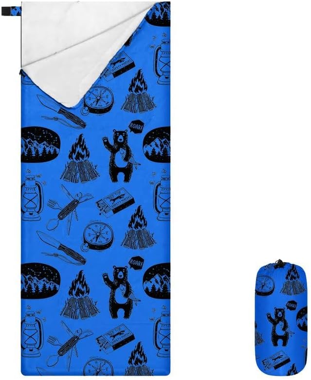 Ultralight 3 Season Kids Sleeping Bag | 50F- 70F Indoor/Outdoor Sleeping Bag for Boys, Girls, and Youth | Ultra Compact, Ideal for Camping and Sleepover
