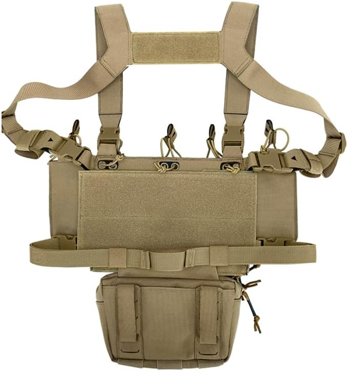 Tactical Chest Mini Rig 1000D Quick Release Multifunctional Tactical Vest Outdoor with Multi-Pockets