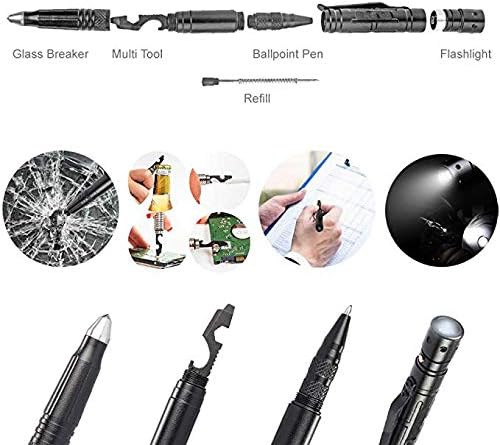 Tactical Self-Defense Pen LED Tactical Flashlight, Bottle Opener, Window Breaker | Multi-Tool for Everyday Carry Survival Gear | Military, Police | Boxed Extra Ink by Tactic Ops