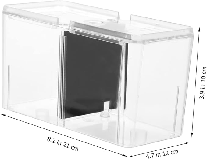 Yardwe Acrylic Betta Fish Breeding Box Incubator Fish Rearing Isolation Tank for Safe Hatching and Enhanced Survival Rate of Fry Acrylic Material Oxygen-Enhancing Design