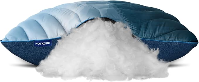 Camping Pillow,Supportive Compressible Travel Pillow Large Size Lightweight Camp Pillow with Storage Bag for Camping,Hiking,Backpacking,Airplane