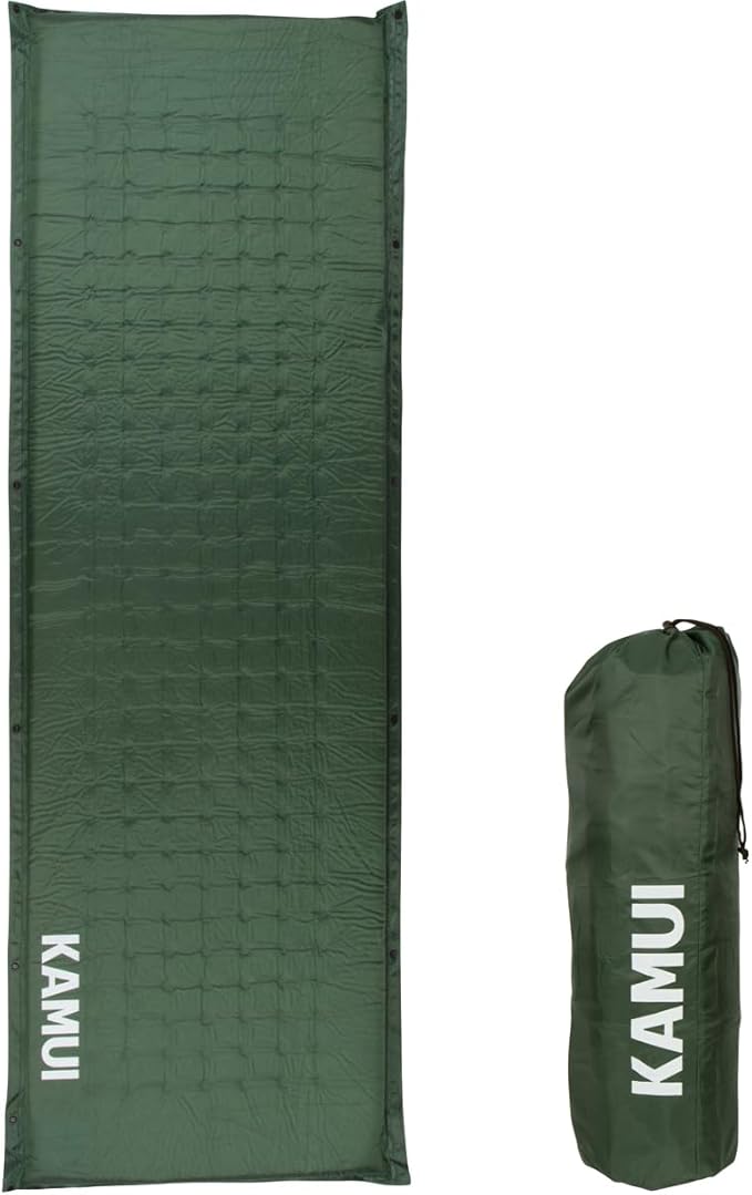 KAMUI Self Inflating Sleeping Pad - 2 Inch Thick Camping Pad Connectable with Multiple Mats for Tent and Family Camping