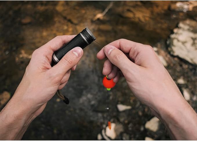 Exotac ripSPOOL Lightweight Bushcraft and Survival Complete Field Repair Kit and FireCord Lanyard for First Aid, Fire-Starting, Tool Creation, Fishing, and Navigation Tasks, Made in the USA