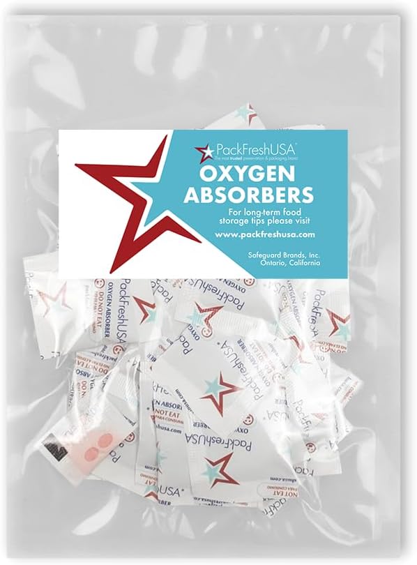 50cc Oxygen Absorber Packets with PackFreshUSA(™) LTFS Guide (250)