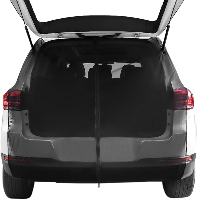 Breathable Mesh Magnetic Car Tent for UV Sun Protection Ventilation Privacy Protection Tailgate Mosquito Net for SUV MPV (M)