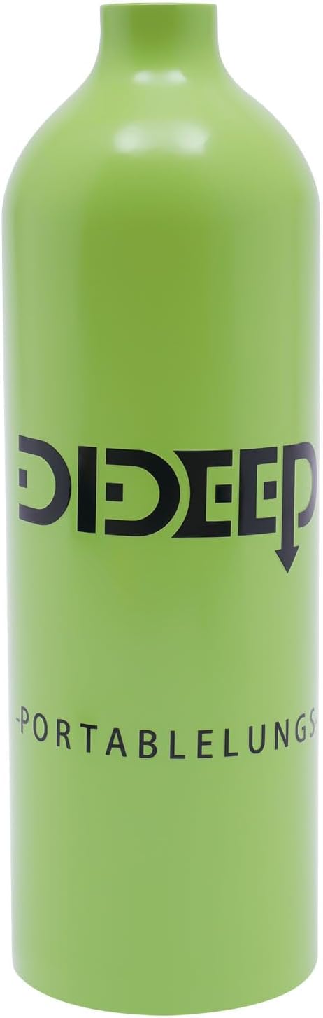 Mini Scuba Tank, Mini Scuba Cylinder Refillable Oxygen Cylinder, Portable 1L Diving Tank, Suitable for Underwater Exploration, Emergency Rescue, Holiday Diving, Boat Cleaning Diving Tank