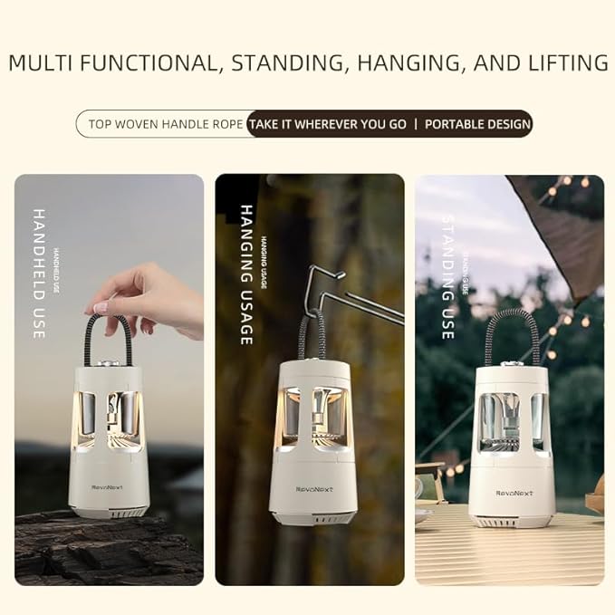LED Camping Lantern Rechargeable,Outdoor Bluetooth Speakers, 4000mAh ,IPX4 Waterproof ,Dimmable Tent Lights for Power Outages, Decorations for Party Garden Patio/Pool(White)
