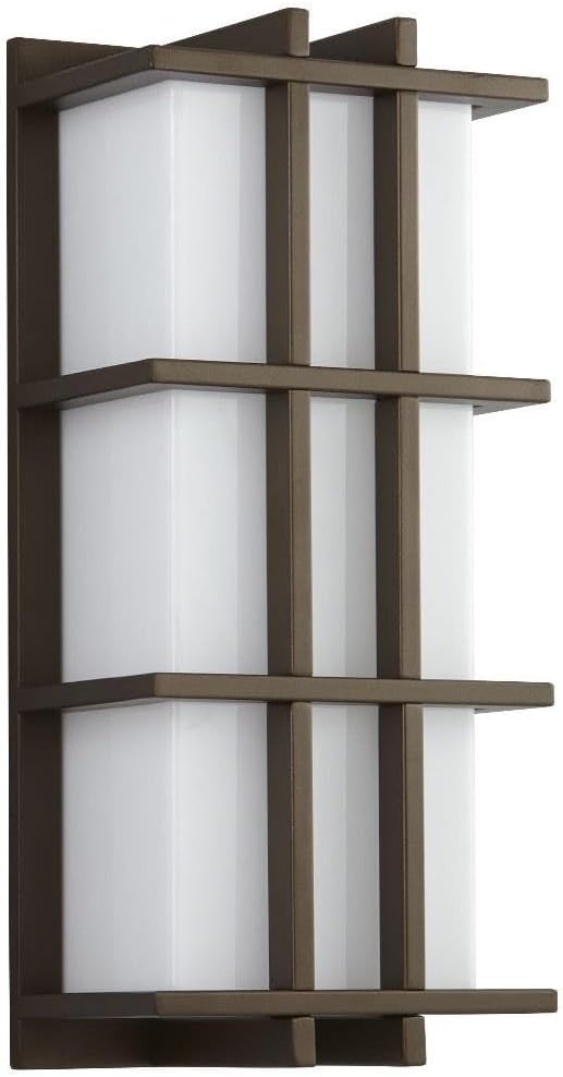Telshor - 10.1W 1 LED Small Outdoor Wall Mount with Emergency-16.5 Inches Tall and 7.25 Inches Wide-Oiled Bronze Finish