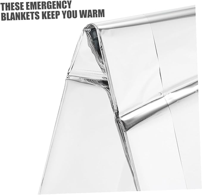 LIOOBO 4pcs Emergency Rescue Blanket Survival Thermal Insulation Foil Emergency Sheets Portable Outdoor Hiking Camping Warm Reflective Blanket 160x210cm