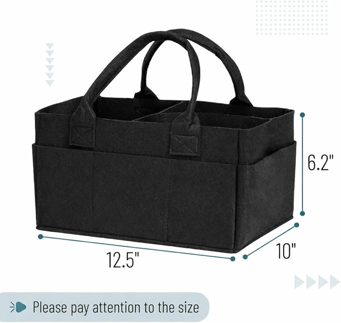 Mr. Pen Baby Diaper Caddy - Black Car Diaper Organizer, Portable Baby Caddy for Nursery & Changing Table