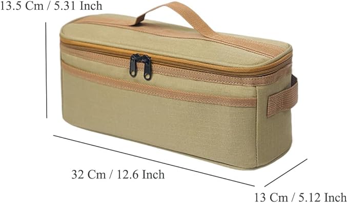 Camping Kitchen Utensil Bag Organizer Large Capacity Camp Utensils Carrying Case Portable Pouch Container for Camping Cookware Set Cutlery Flatware Tableware Backpacking Hiking Travel Picnic