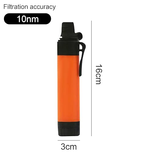 Upgrade Set of 5,Personal Water Filter Straw for Hiking, Camping, Travel,Water Straws to purify Water,Emergency Water Straw (Yellow)