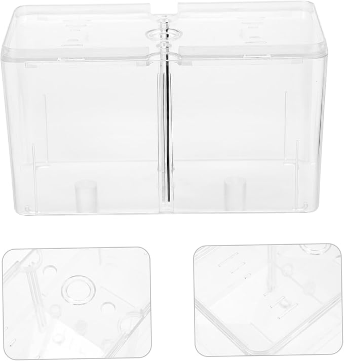 Yardwe Acrylic Betta Fish Breeding Box Incubator Fish Rearing Isolation Tank for Safe Hatching and Enhanced Survival Rate of Fry Acrylic Material Oxygen-Enhancing Design