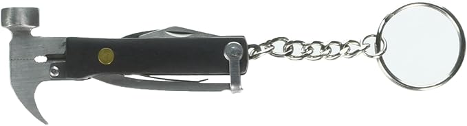 Kikkerland KR13-BK Wood Mini Hammer Multi Tool, Black