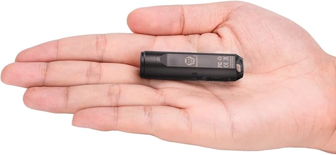 RovyVon A3 Gen 4 Mini Keychain Flashlight- Super Bright 650 Lumens, USB C Rechargeable EDC Flashlight Water-Resistant, Compact and Portable for Everyday Carry, Hiking, Emergency (Gun Grey)