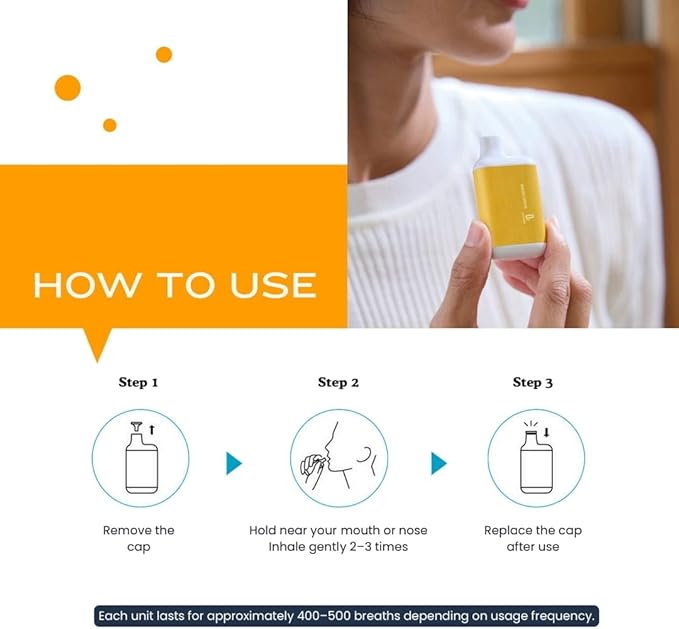 O₂ Cigtrus Oxygen Inhaler – Portable Energy Drink Inhale for Quick Energy, Focus & Refresh, Pocket-Size Design for Daily Boost, Pre-Workout, and Busy Days