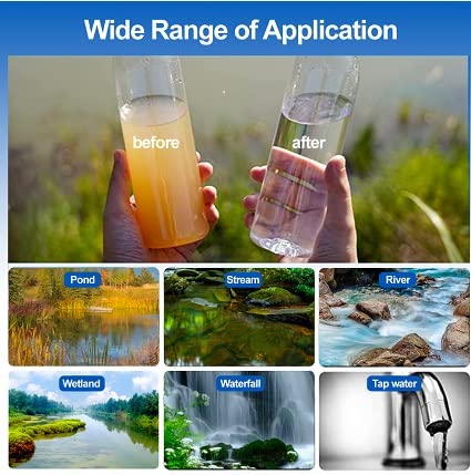 Galaxy Personal Portable Water Filter Straw Filtration Purifier for Hiking, Camping, Hunting, Travel, Outdoor Emergency Survival Detachable. (3 Packs)
