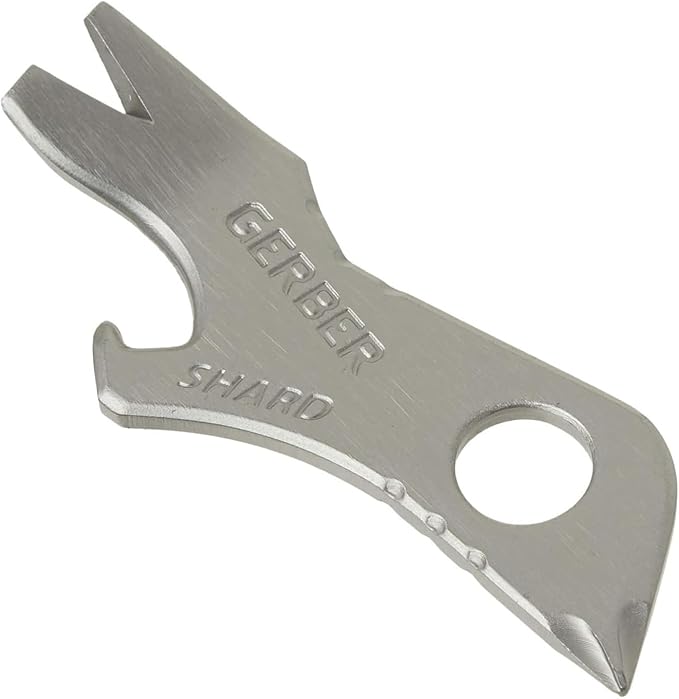 Gerber Gear Shard 7-in-1 Keychain Bottle Opener Multitool with Screwdriver, Fathers and Men from Daughter, Wife or Son - Silver